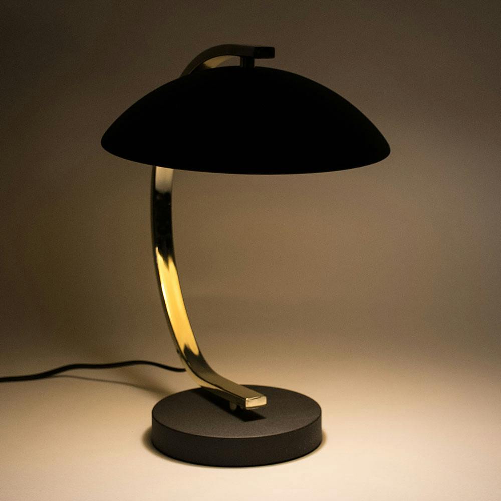 LED Schreib Tisch Lampe schwarz gold Arbeits Zimmer Lese Leuchte verstellbar 