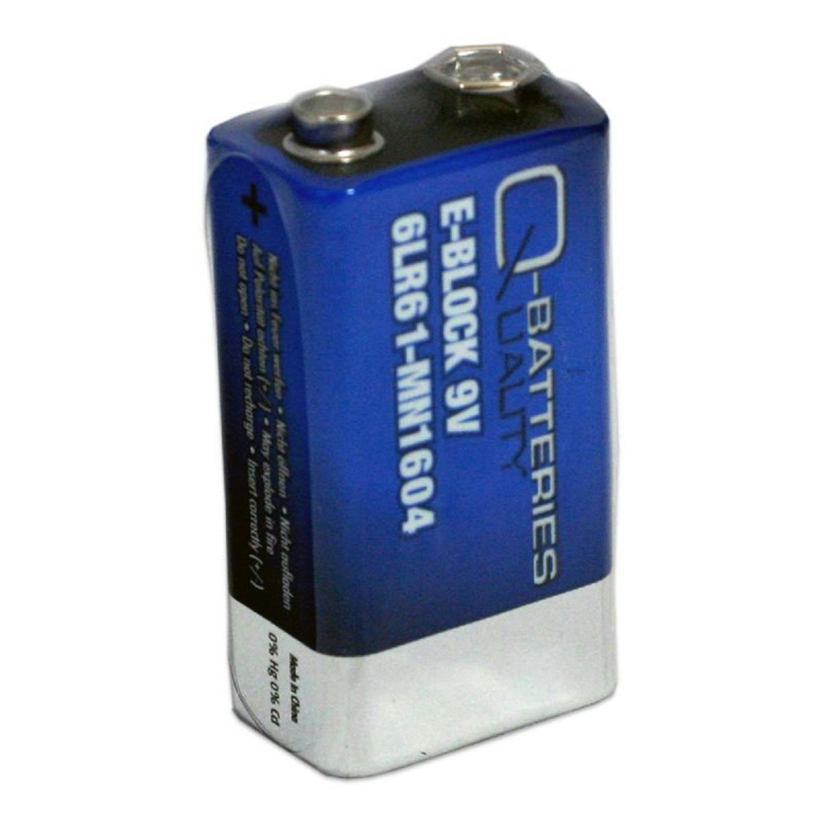 QBatteries 9V Block 6LR61 Alkaline Batterie (1er Folie) METRO Marktplatz