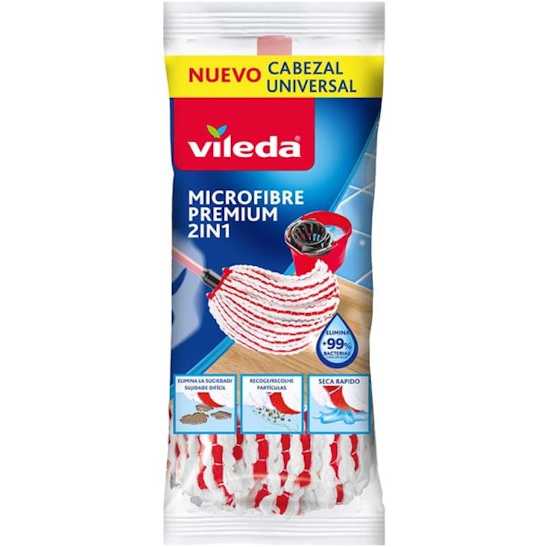 Recambio Premium de Microfibra 2 en 1 para Mopa Vileda