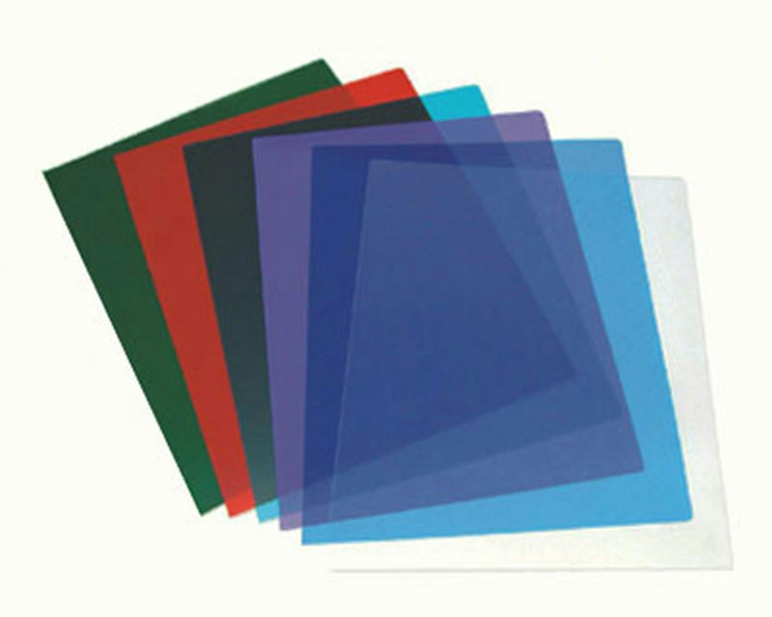 PAVO Rückwände Deckblätter CLASSIC A4 blau Leinenstruktur Plastik Draht Bindung 