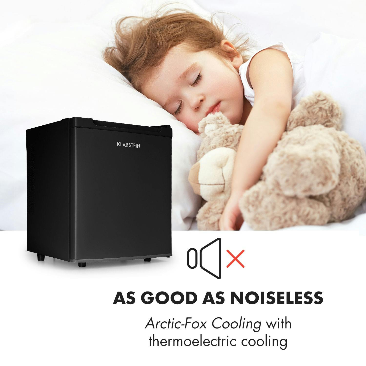 Silent Cool Kühlschrank 30l Arctic-Fox Cooling 23 dB(A) Schwarz