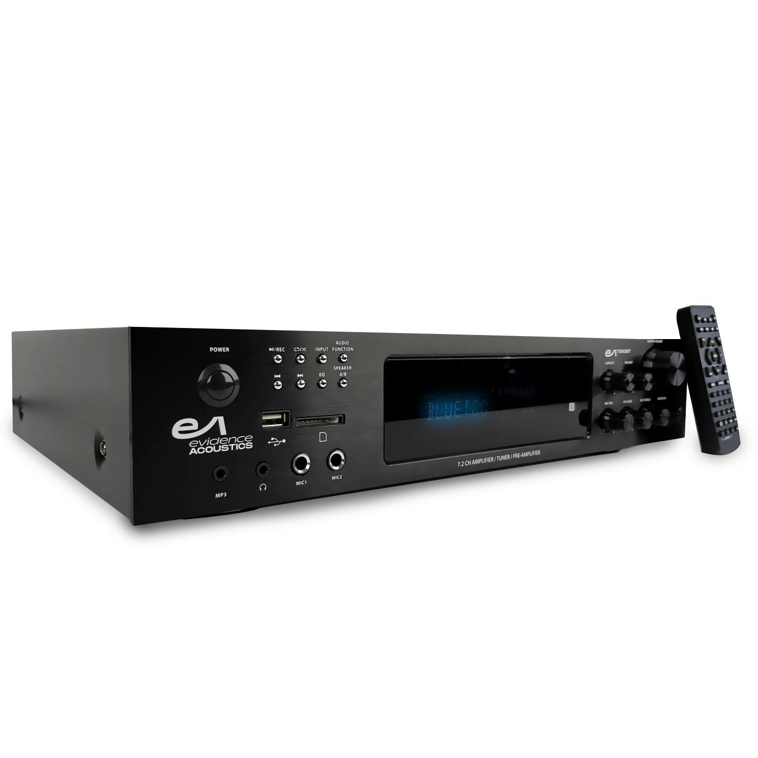 Amplificateur Hifi - Evidence Acoustics EA-7360-BT - Karaoke 5.2 / USB SD  BT FM - 4 x75W + 3 x20W