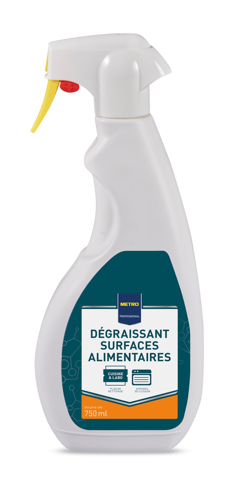 Nettoyant Surface Alimentaire DETERQUAT AL - Sans rinçage - Spray 750ml -  DETERQUAT
