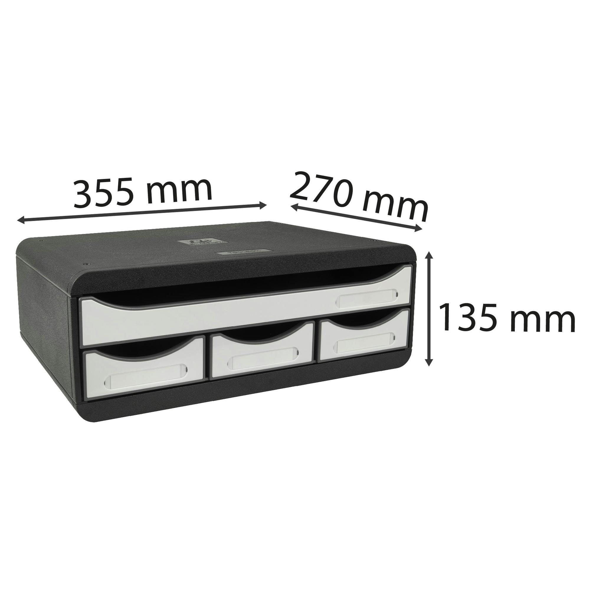 Exacompta Toolbox Mini Cassettiera 4 cassetti - Cassettiere