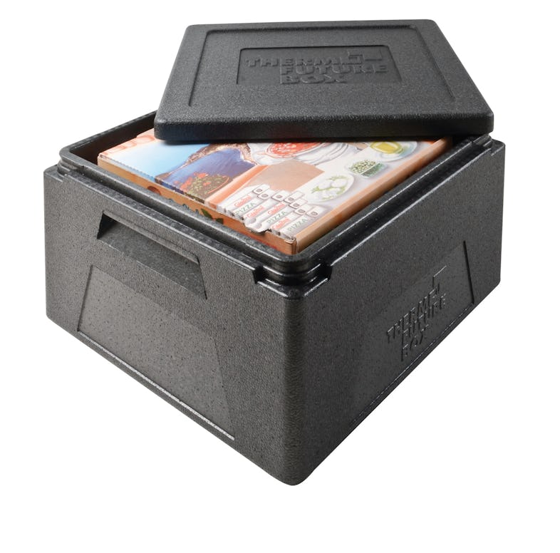 EPP Thermobox für Pizzen, Toplader, 415 x 410 mm, Nutzinhalt 27 Liter,  schwarz