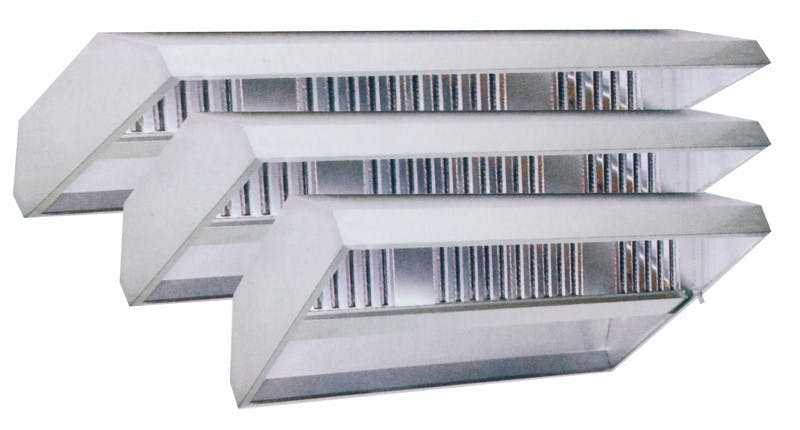 Deckenhaube 1900x1300x450 mm Ausführung in Edelstahl 18 10