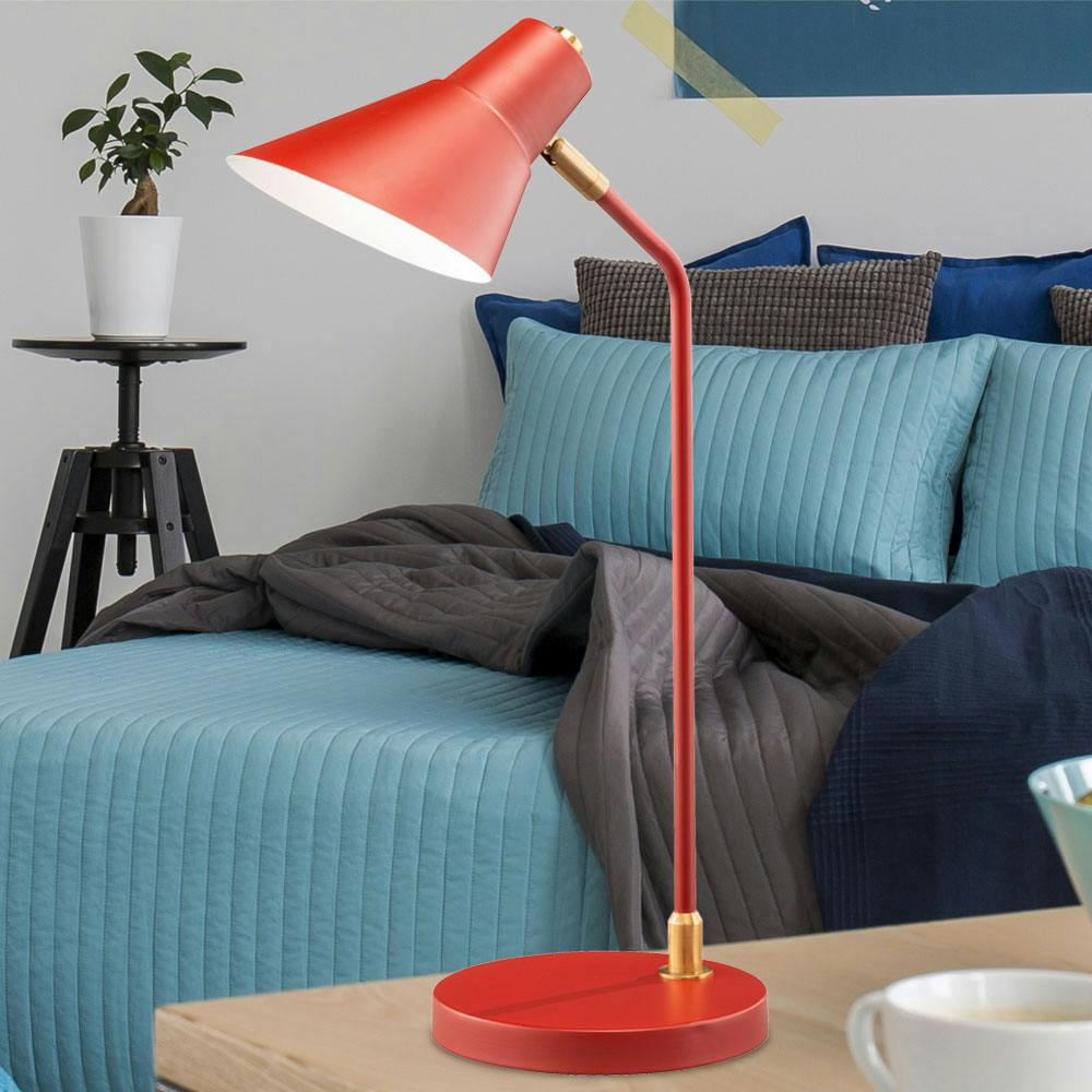 Tisch Lampe Lese Strahler blau Wohn Zimmer Beleuchtung Spot Leuchte beweglich 
