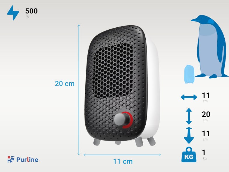 Calefactor Cerámico Cecotec Ready Warm 6000 Ceramic - Potencia de 1500W