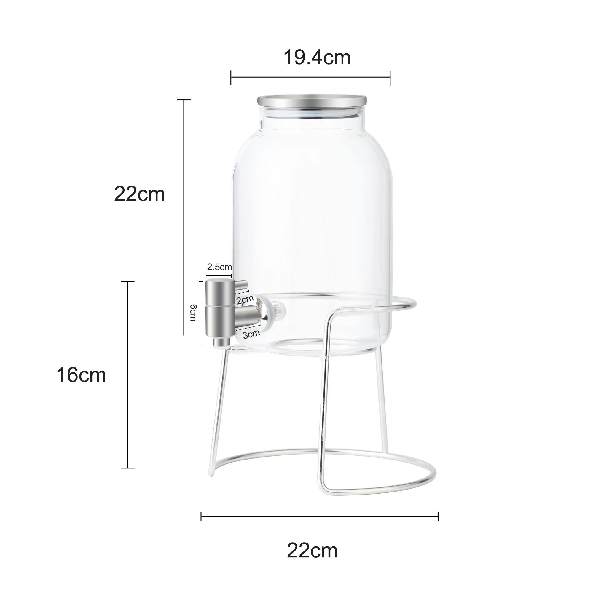 Zitronensaftkrug Für Kühlschrank Wasserspender Für Kühlschrank 3.5L/4.5L Saftspender Getränkespender Mit Zapfhahn Großer Kapazität Getränkespender Limonadenspender