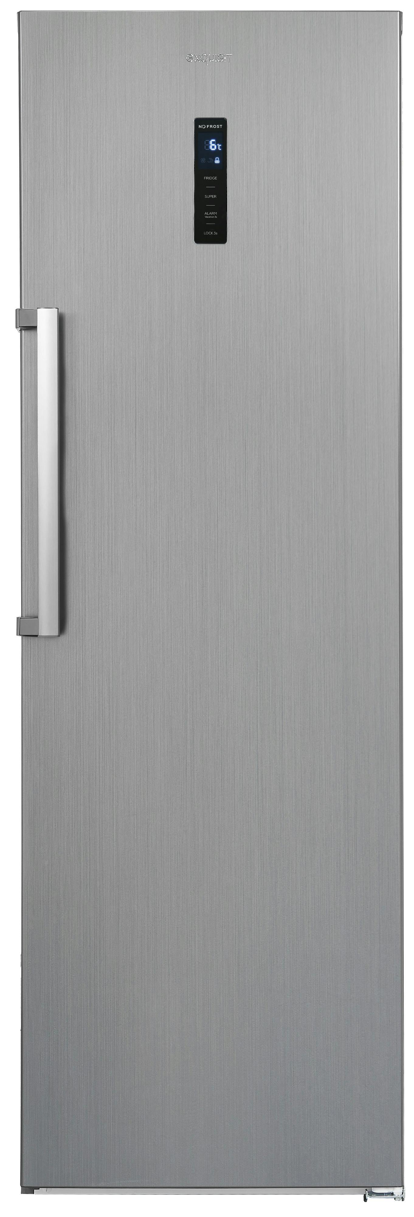 Exquisit Vollraumkühlschrank KS360-V-HE-040E inoxlook | 359 l Nutzinhalt |  Edelstahloptik | METRO Marktplatz