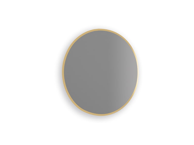 80x80 cm Exterior - Espejo redondo oro envejecido, moldura de 10