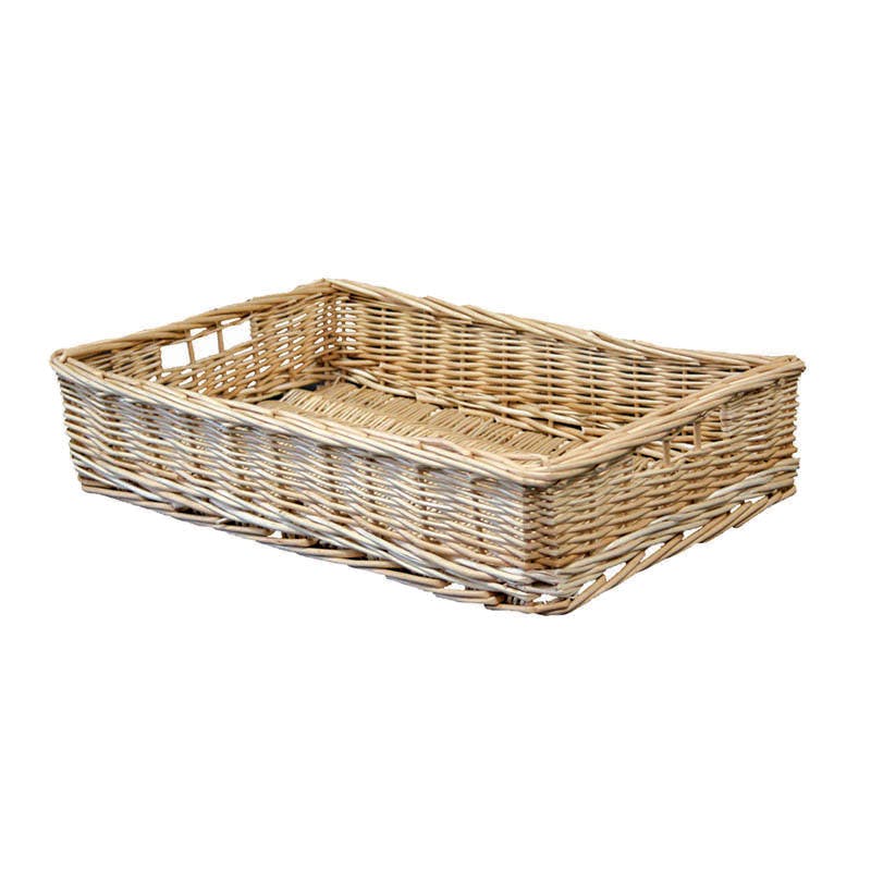 10 unidades cesta de mimbre - rectangular - modelo grande - basket PROLINEA
