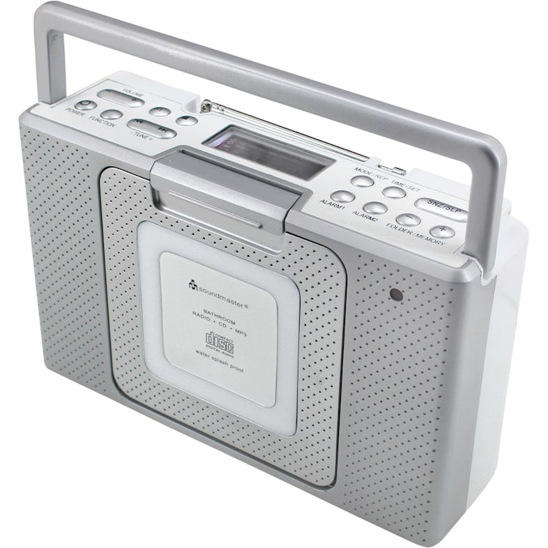METRO Uhr CD-Player BCD480 Küchenradio Badradio | Marktplatz spritzwassergeschützt Soundmaster IPX4