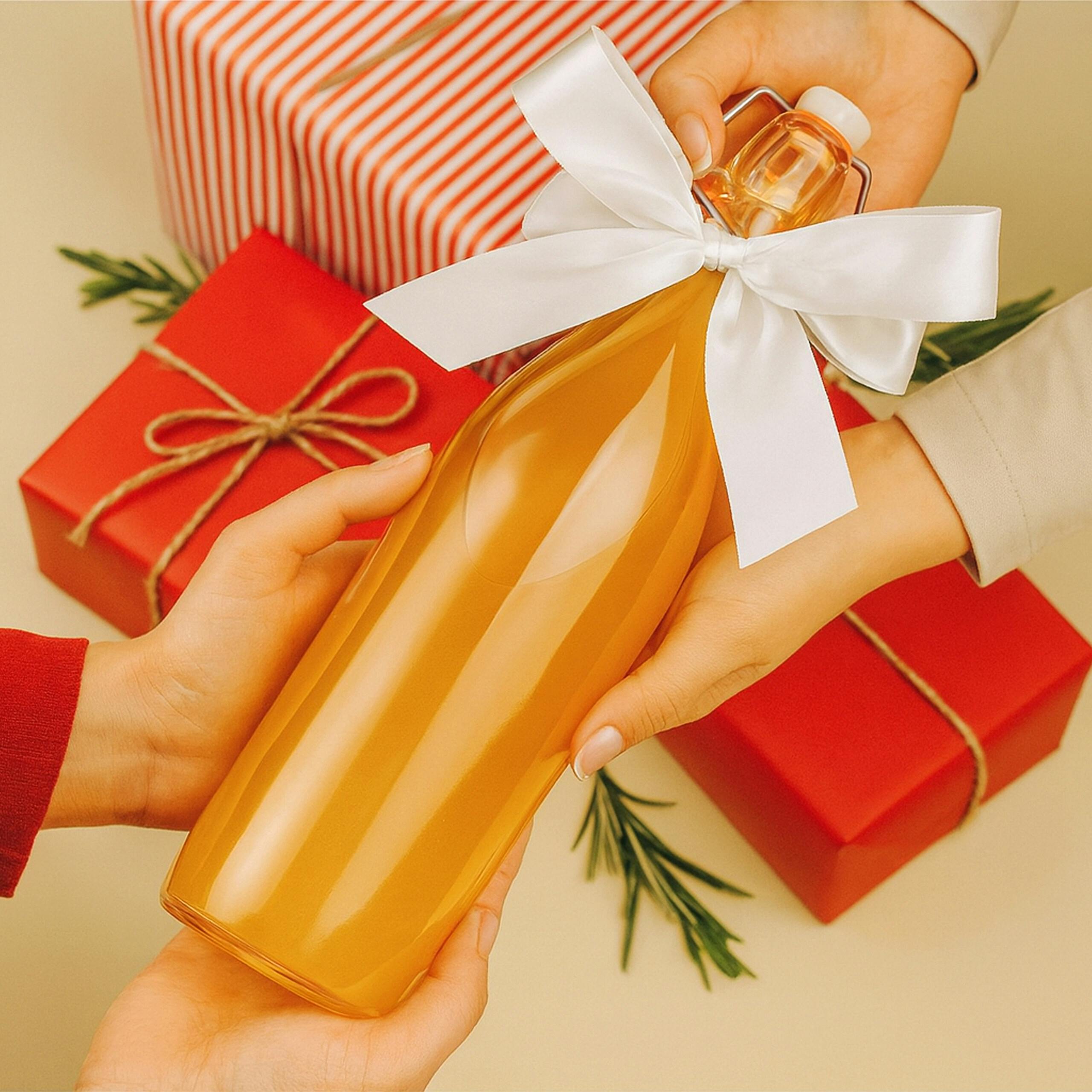 Relaxdays Glasflaschen 6er Set 1 Liter - Mit Bügelverschluss Zum Befüllen