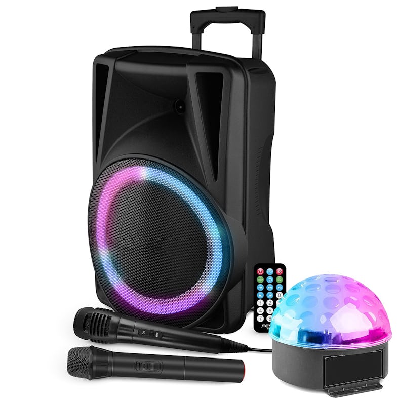 MEGA ENCEINTE DJ, 1000W, USB Bluetooth TWS 2 Micros Karaokés, Lumières  Soirée Anniversaire, Ampoules LED