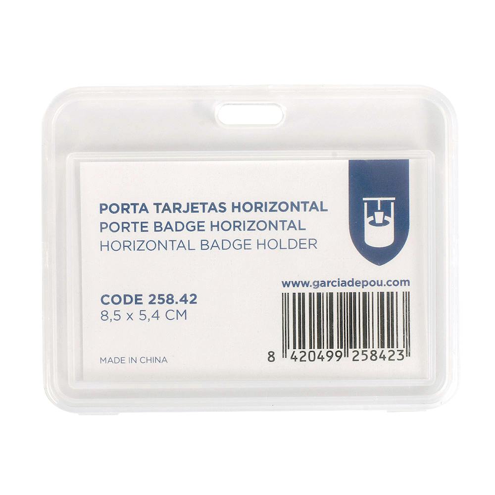 Porte-badge enrouleur zip en plastique translucide