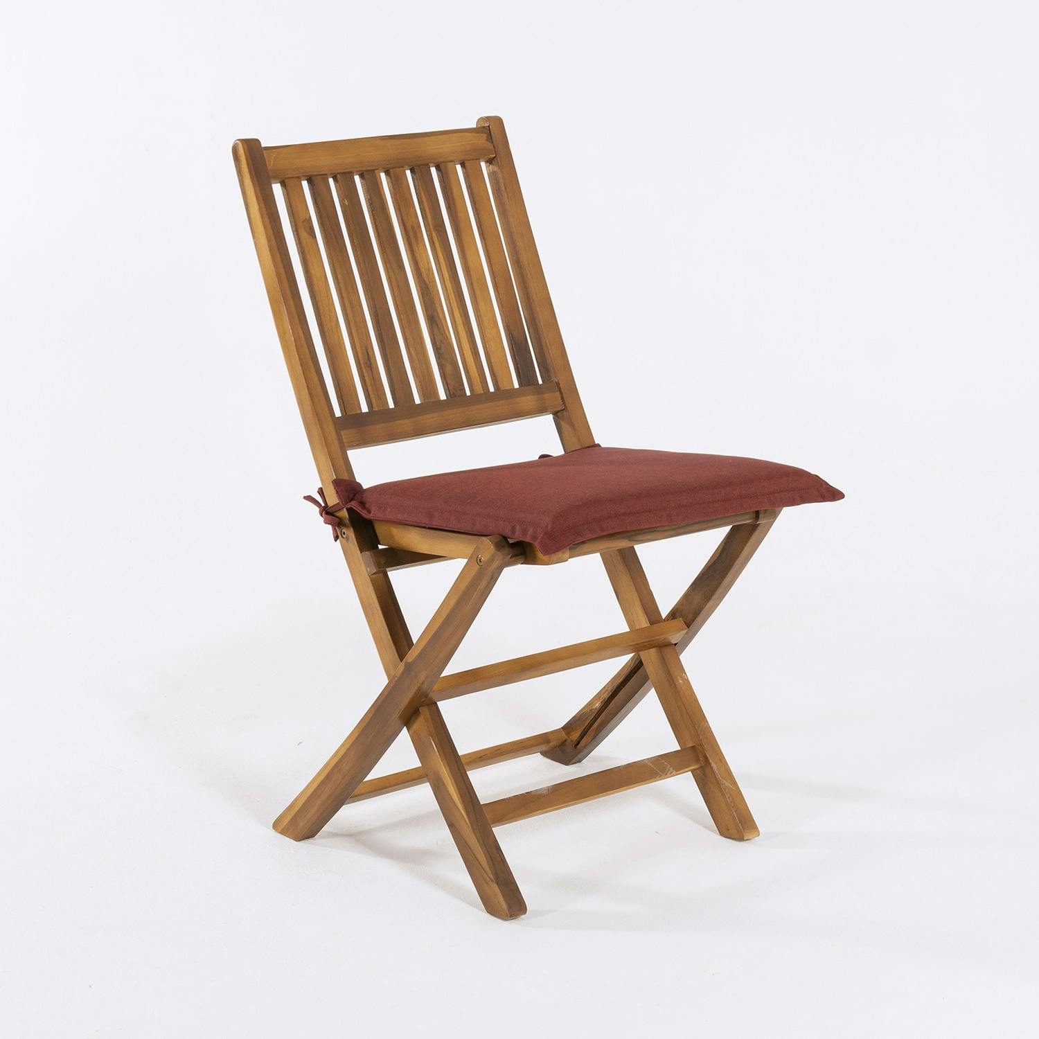 Pack 6 cojines para sillas de jardín naranja 44x44x5 cm