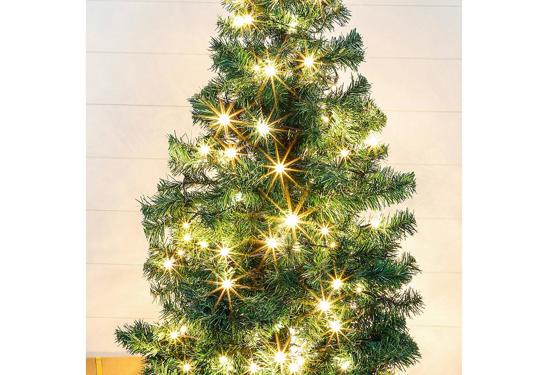 LED Lichterkette warmweiß 50er 4,9m Kabel grün 6/18h Timer außen HI 1