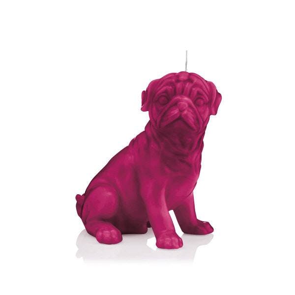 Wachsobjekt, Tierobjekt Kerze Mops Pink, 160 x 180 mm, 1 Stück METRO