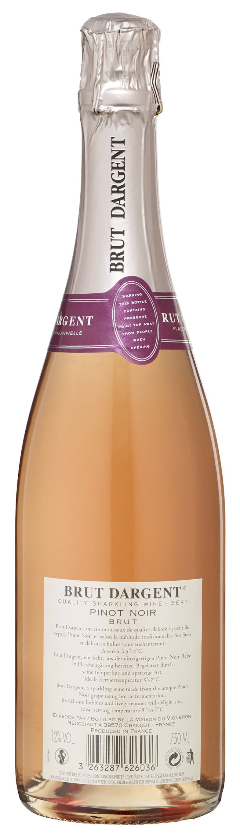 Brut Dargent Rosé Sekt 6 Flaschen x 0,75 l (4,5 l) | METRO Marktplatz