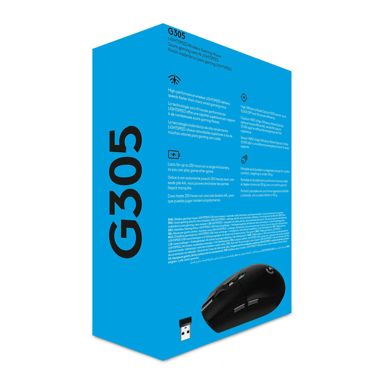 Logitech G G305 LIGHTSPEED rechts Gaming Optisch Marktplatz DPI 12000 METRO RF | Wireless Mouse Maus Wireless