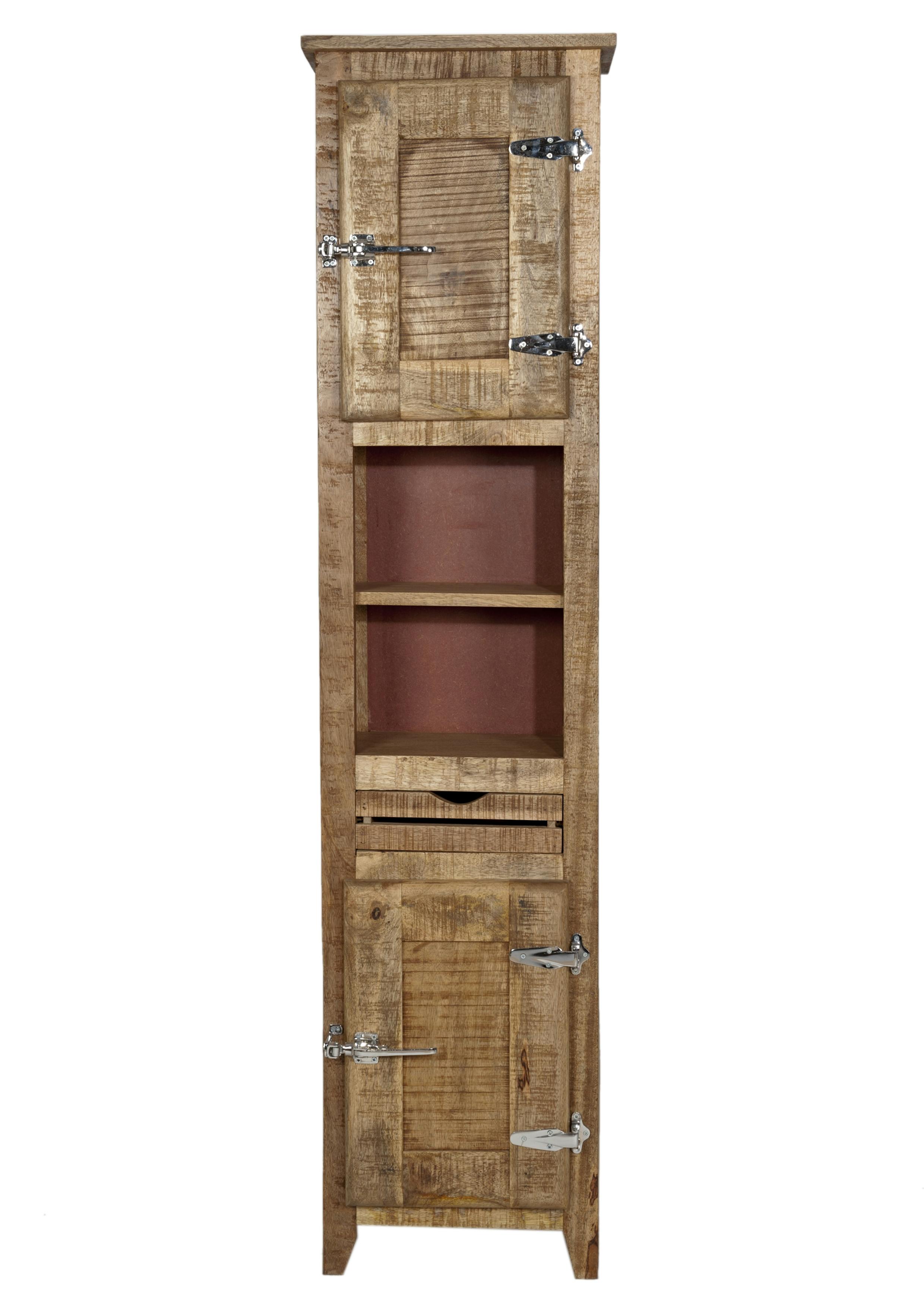 SIT Möbel Hochschrank massives Mangoholz | L 46 x B 30 x H 187 cm | natur |  02508-01 | Serie FRIGO | METRO Marktplatz