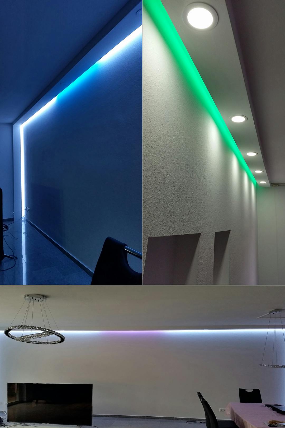 HEXIM LED Stuckleisten Größtes Paket Innenraum Beleuchtung Zierleisten weiß 