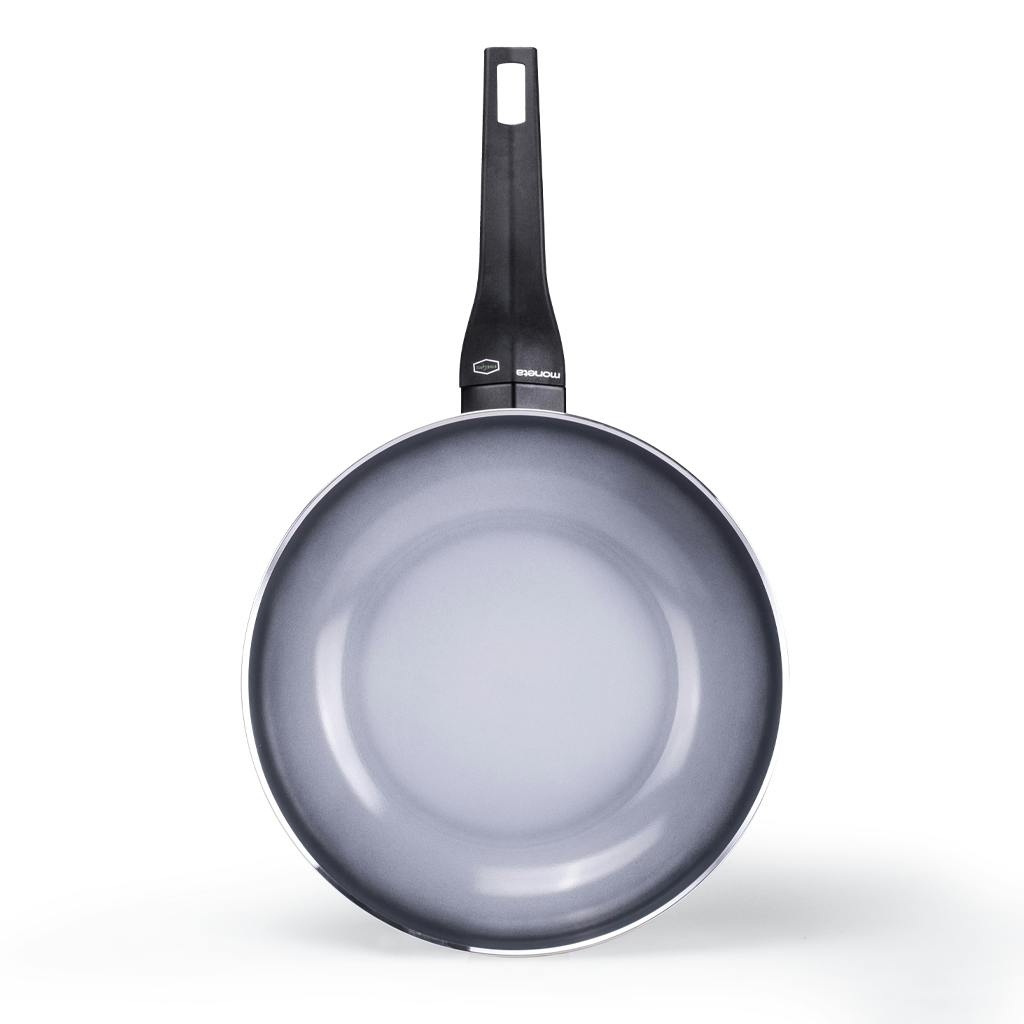 Moneta Aria Recycled Wok 28cm in alluminio riciclato, grigio