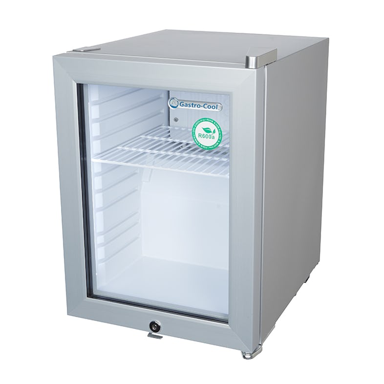Flaschenkühlschrank - schmal - Werbung - schwarz/weiß - LED