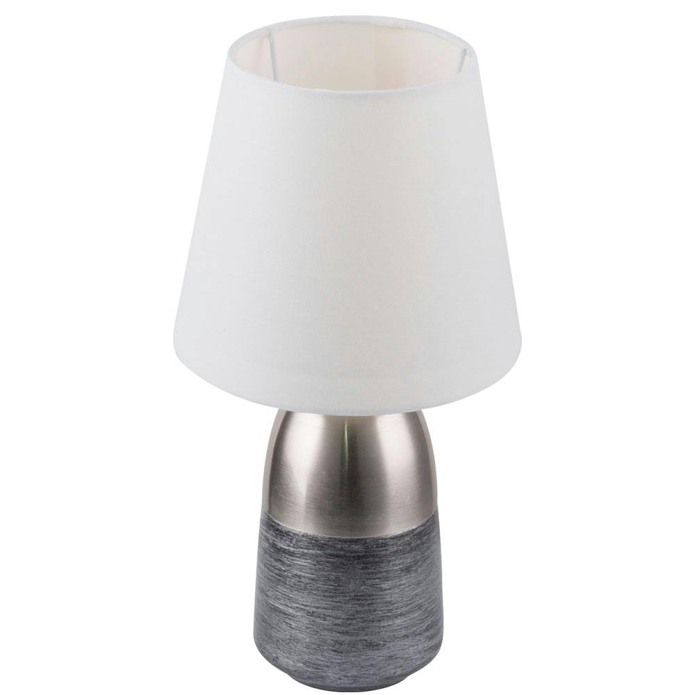 Touch Tisch Lampe DIMMBAR | FERNBEDIENUNG Textil Leuchte Wohn im LED inkl. Leuchtmittel METRO RGB Set Marktplatz ZImmer