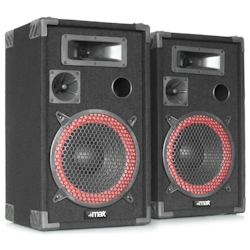 Paire d'enceinte passive - Ibiza Sound DISCO10B - Sonorisation DJ -  TRAPEZOIDALE 10/25cm 2x400W 3 VOIES BassReflex
