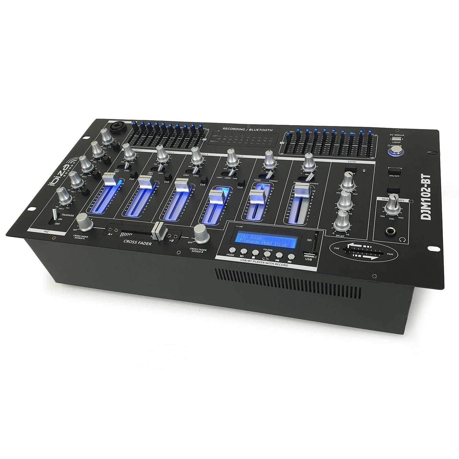 Table de mixage Pro 3 canaux Bluetooth USB 2 entrées Combo XLR