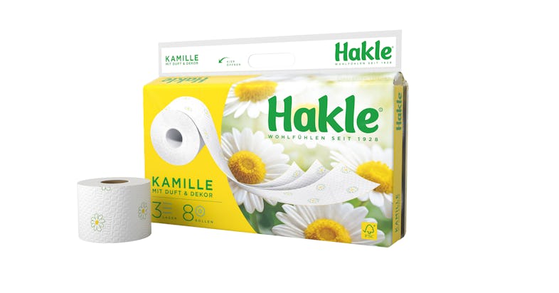 Toilettenpapier | Rollen) METRO 8 Hakle Marktplatz (3-lagig, Kamille