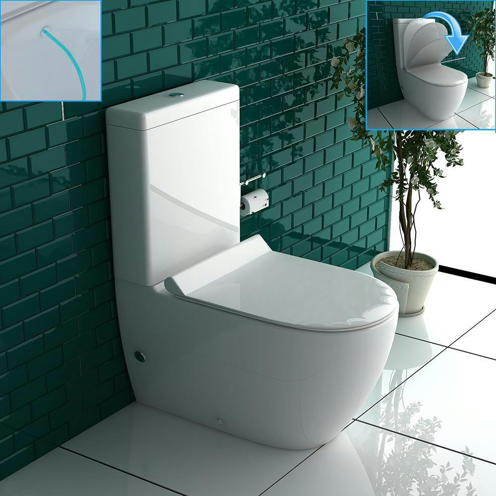 Set Dusch WC Set mit Geberit Spülkasten WC-Sitz I Hänge WC mit Bidetfunktion 