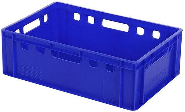2 x Auflagendeckel E2 Deckel Farbe blau für EURO-Norm Kisten E1 Abdeckung E3 