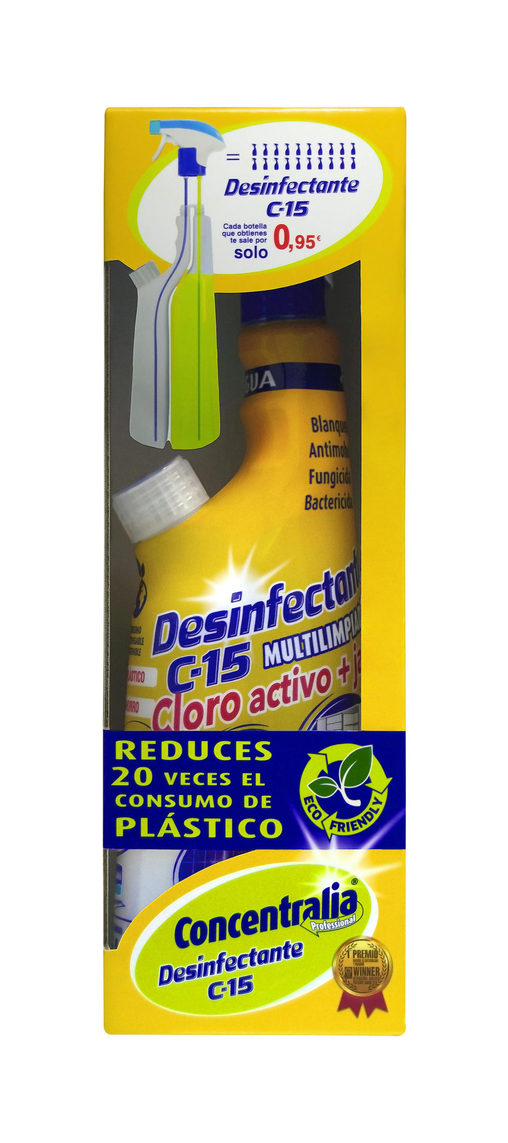 Concentralia Desinfectante C-15 Cloro Activo + Jabón Profesional  Ecofoamsystem. Una unidad equivale a 15 litros. 788524