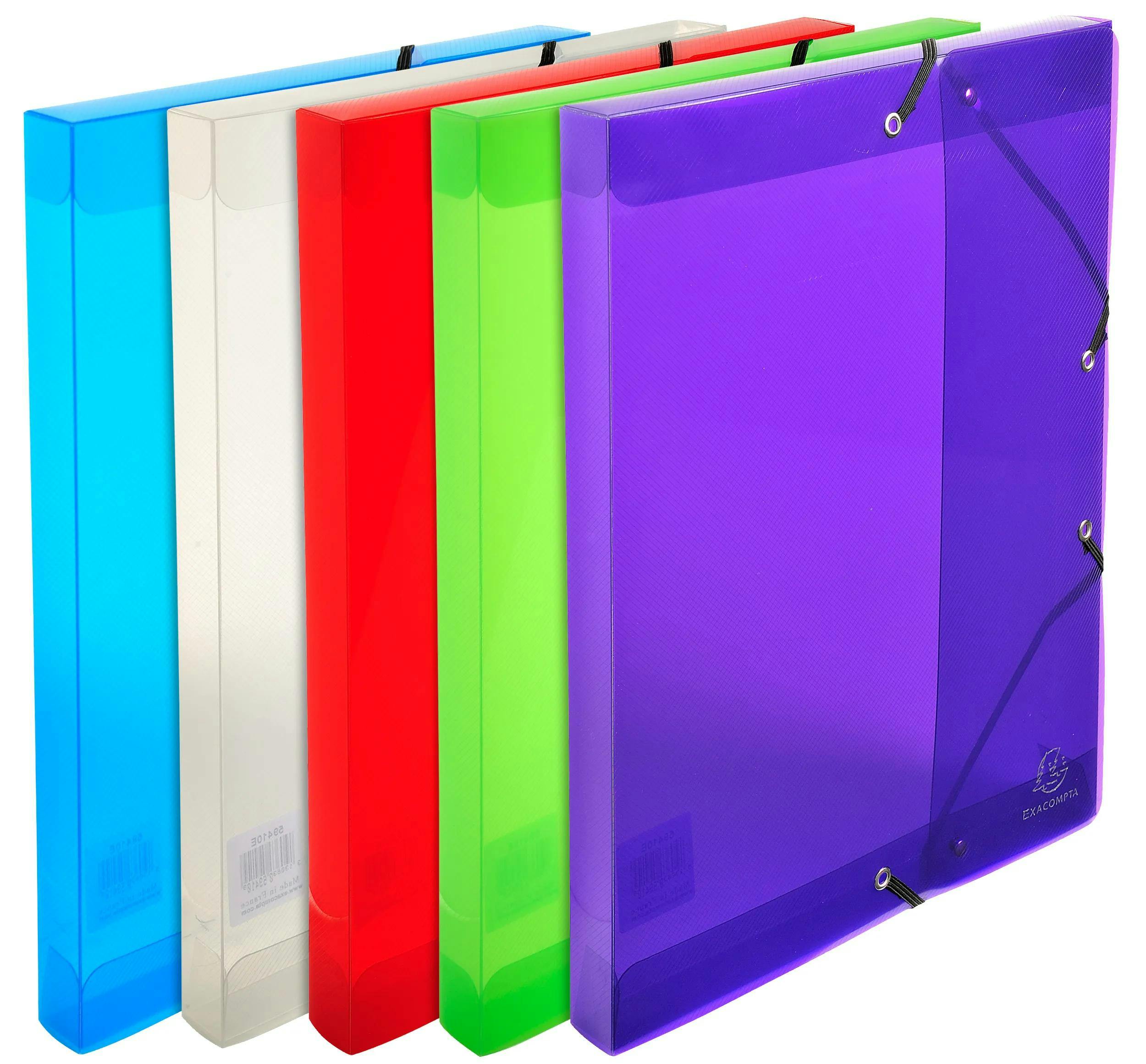 EXACOMPTA Boite De Classement Avec élastiques Dos 25mm 24x32 Iderama