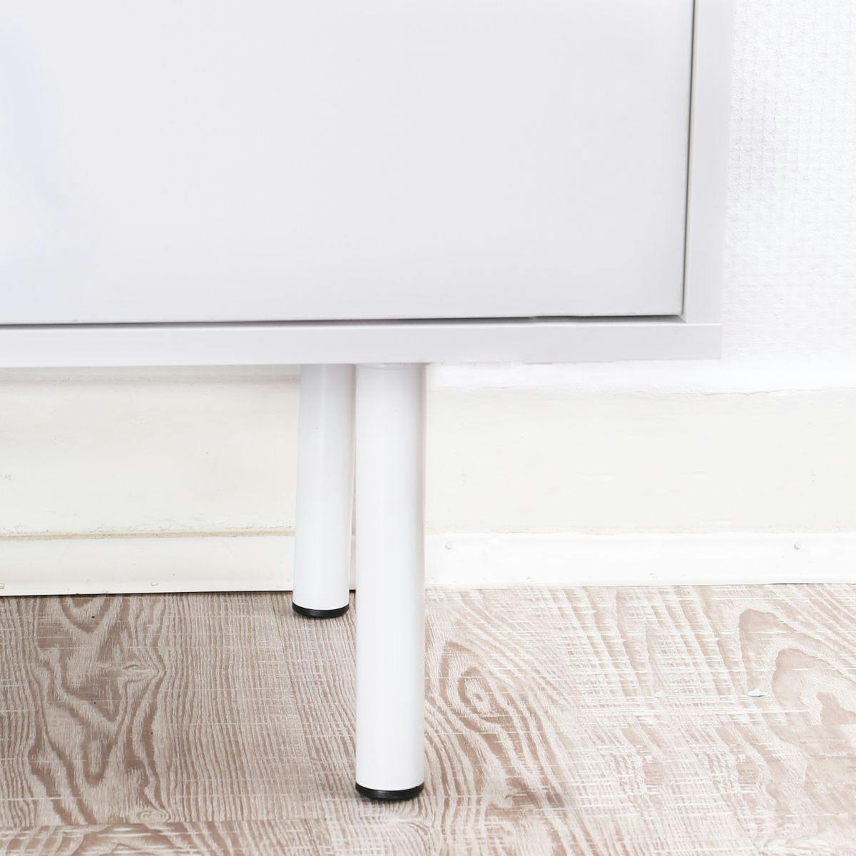 Möbelbein Ausführung Weiß Rund ø 30mm Höhe 600mm Tischbein Möbelfuss