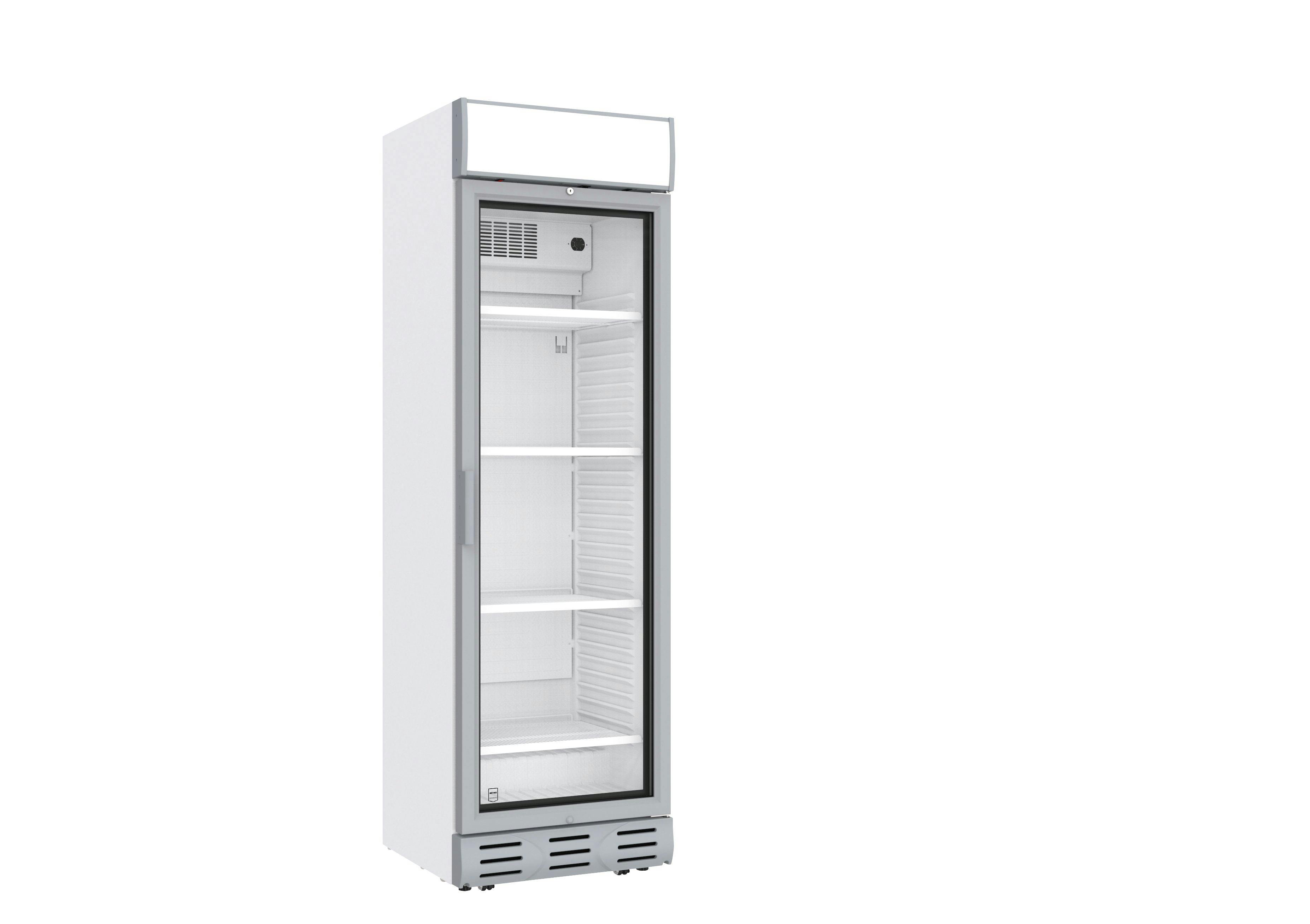 METRO Professional Minibar / Kühlschrank GPC1046, Glas / Edelstahl, 43 x 48  x 51.5 cm, 46 L, Umluftkühlung, schwarz