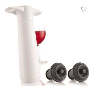 Pompe à vide Scelleuse sous vide pour bouteilles de vin - Comprend 2  bouchons à vin
