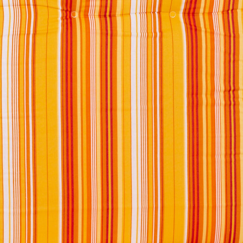 Gartenmöbel Auflage Hawaii - Polsterauflage mit Halteband Größe:2x  Liegenauflage,Dessin:Orange Gelb Weiß Gestreift M616 | METRO Marktplatz | Sessel-Erhöhungen