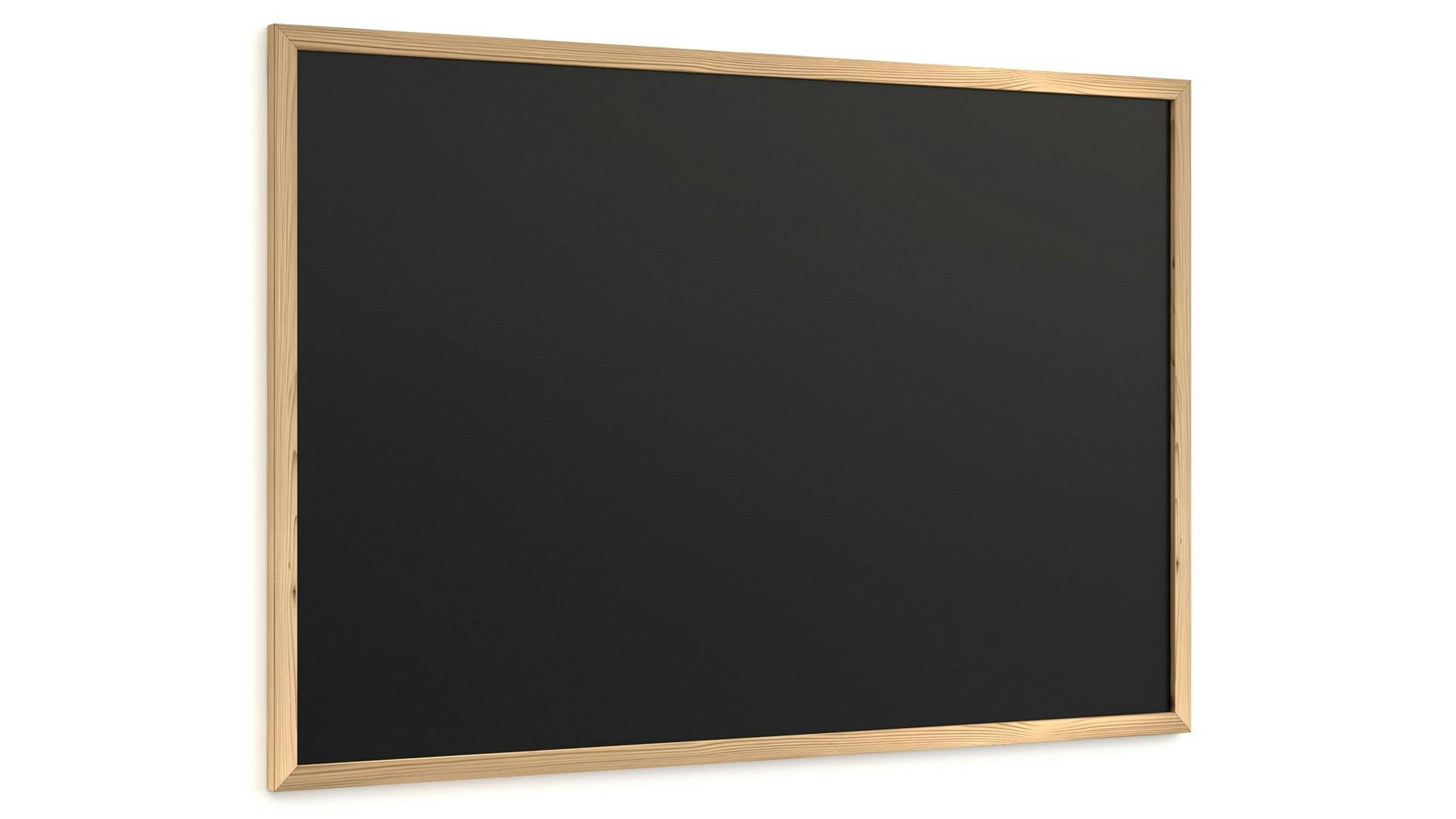 ALLboards Lavagna nera da gesso 90×60 cm con cornice in legno ECO