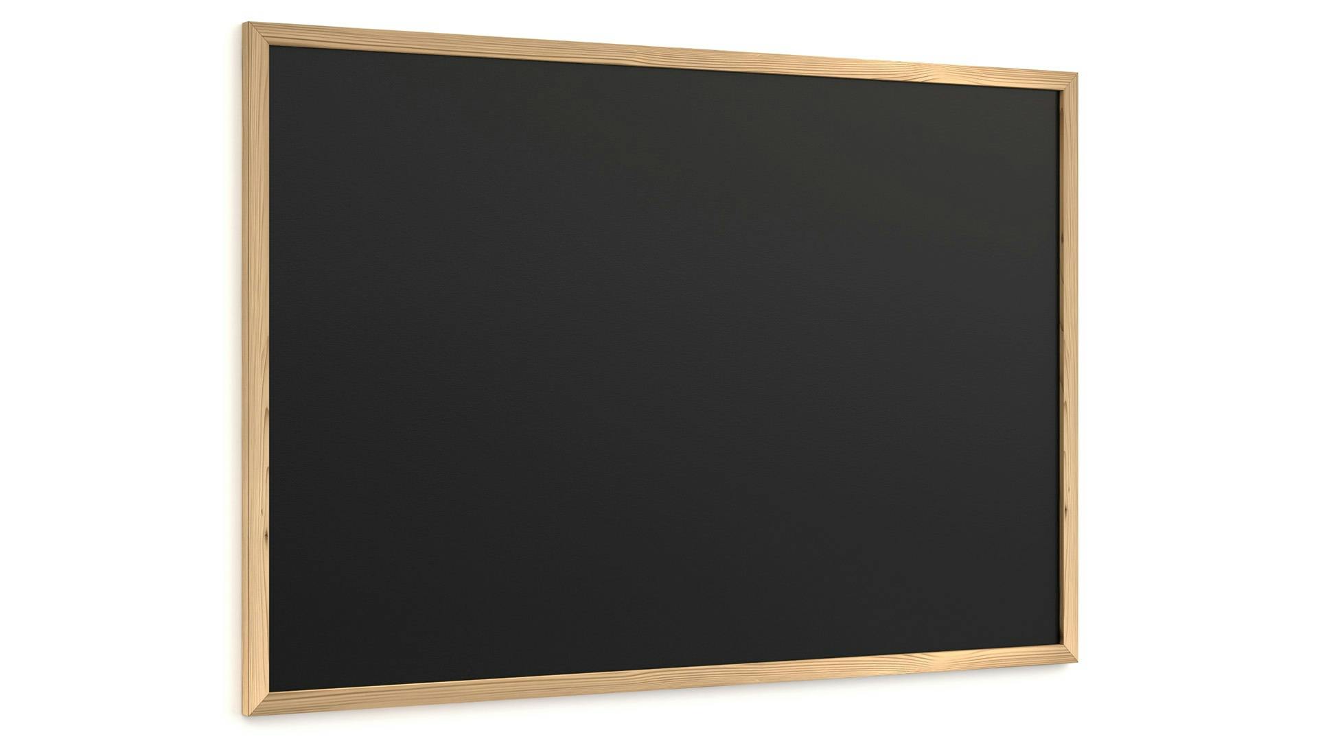 ALLboards Lavagna nera da gesso 100×80 cm con cornice in legno ECO