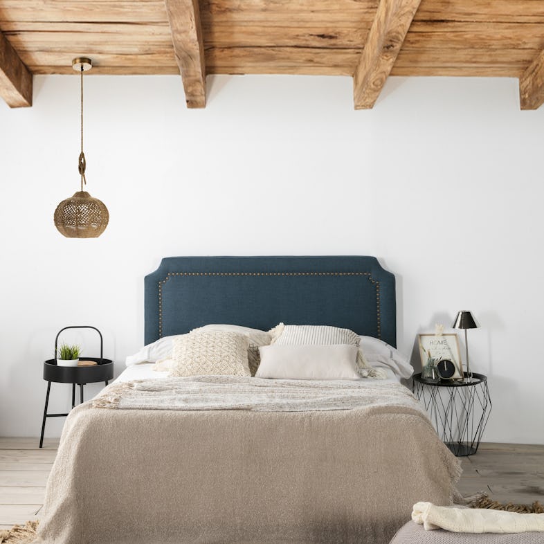 Cabecero tapizado 140x60 cm color beige, para cama 135 cm MICONOS