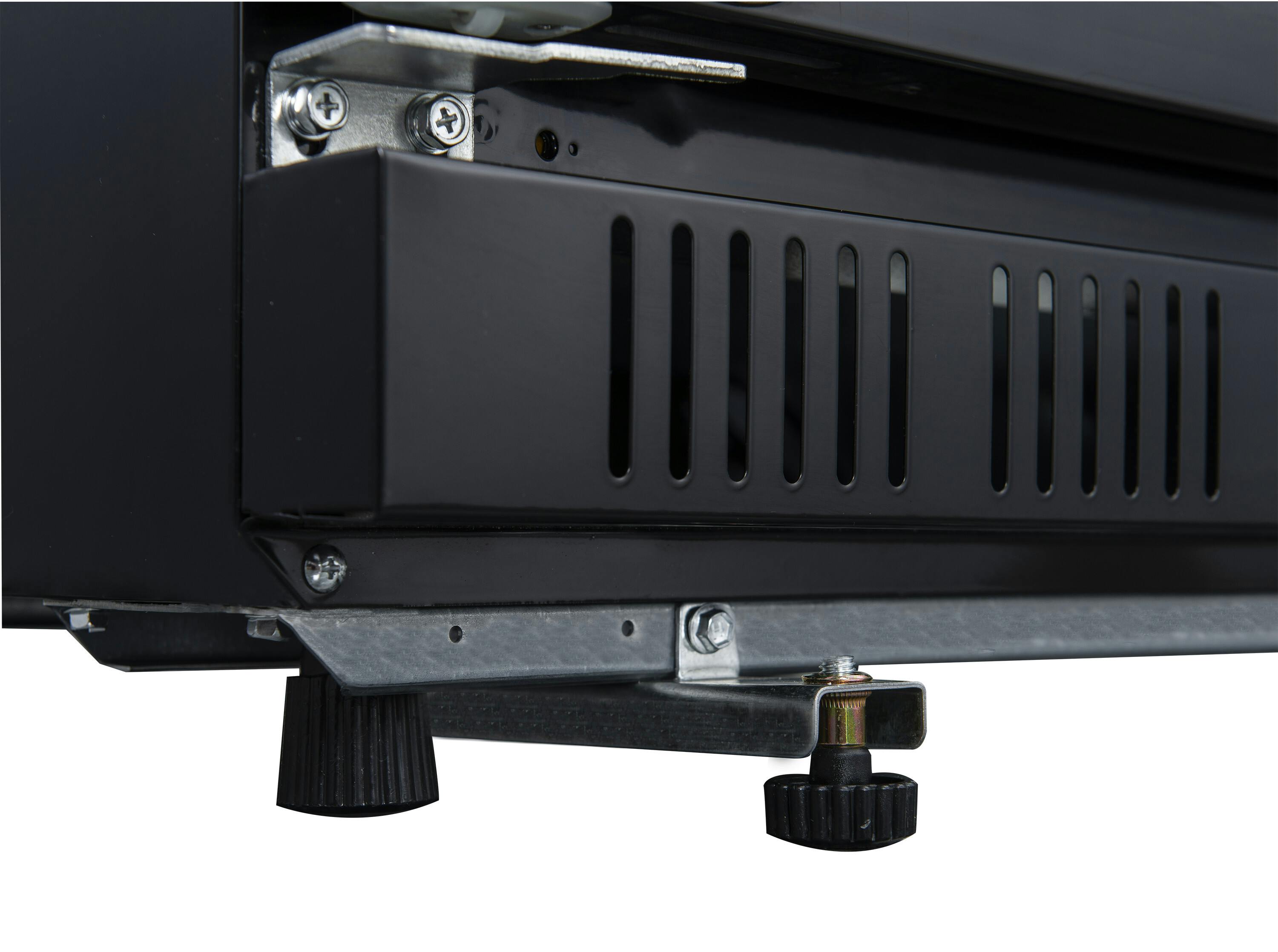 METRO Professional Glastürkühlschrank GSC2360CB, Aluminium / Edelstahl, 62 x  64.6 x 193.5 cm, 347 L, Umluftkühlung, 180 W, mit Schloss, schwarz