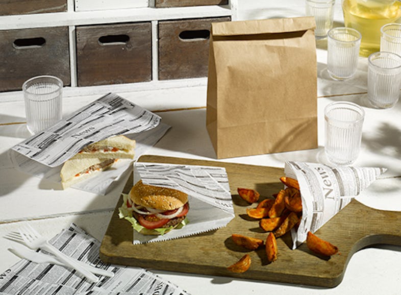 Papier Journal Ingraissable - Emballage Burger - colis de 10 kg