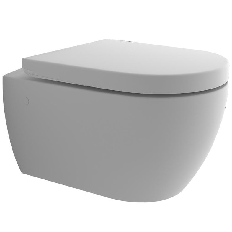 METRO | mit | Absenkautomatik Wand-WC Wandmontage robuster SoftClose Marktplatz inkl. aus D-Form für WC-Sitz | Tiefspül-WC Keramik und abnehmbaren Befestigungsmaterial