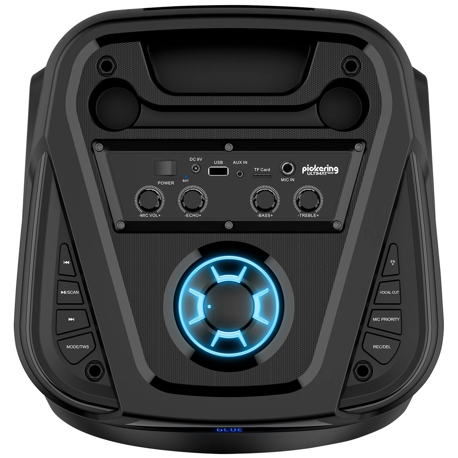 Enceinte Bluetooth Muse M-1958DJ Party Box avec CD, USB, Radio FM,  Puissance 500W, Animation LED + Strobe, Microphone, Téléco