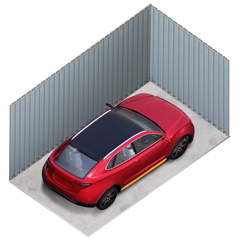 Garaje metálico 19.52m² Jarama - Portón enrollable - Resguardo exterior  coche