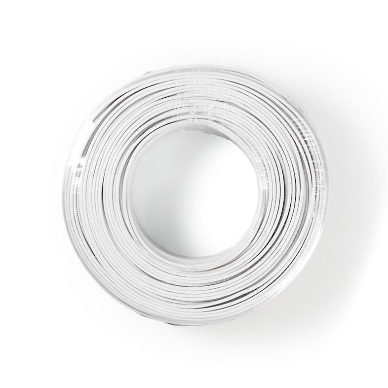 Câble De Haut-parleur 2x 1,50 Mm2 100 M Gaine Blanc Usage Non Intensif  Nedis
